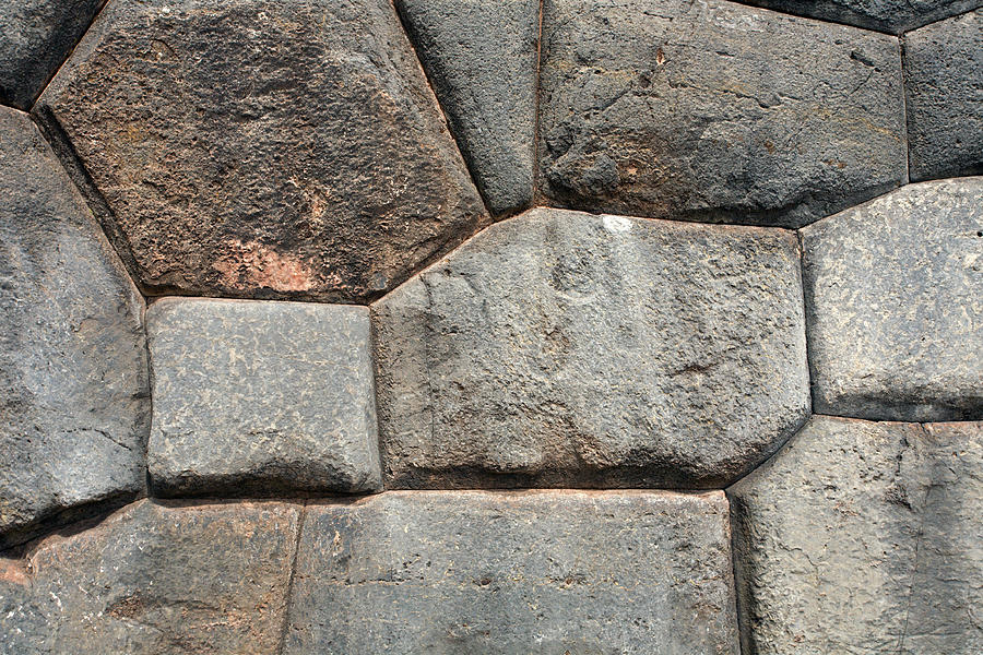 A Section Of The Wall Of Saksaywaman Photograph