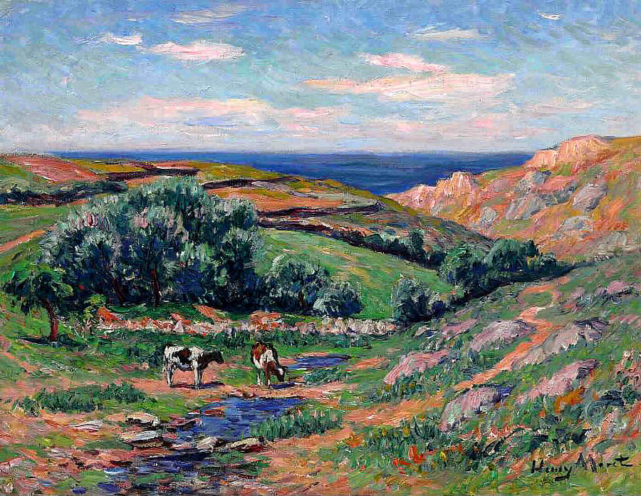 A Valley in Sadaine #2 Painting by Henri Moret