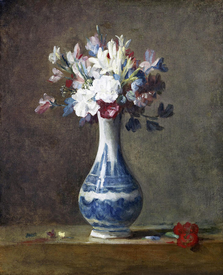 A Vase of Flowers  #2 Painting by Jean-Baptiste-Simeon Chardin