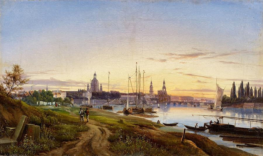 A View of Dresden #2 Painting by MotionAge Designs
