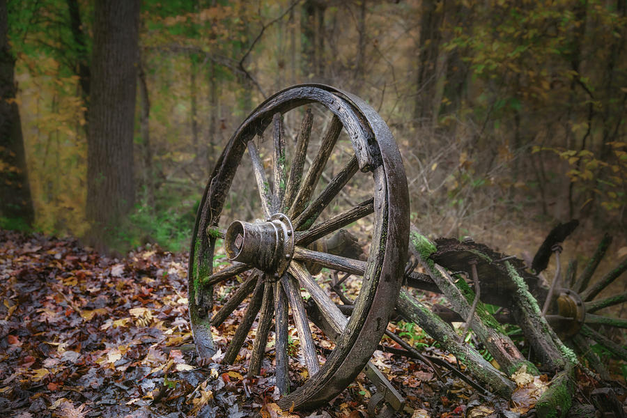 Fall Photograph - Abandoned Wagon #2 by Tom Mc Nemar
