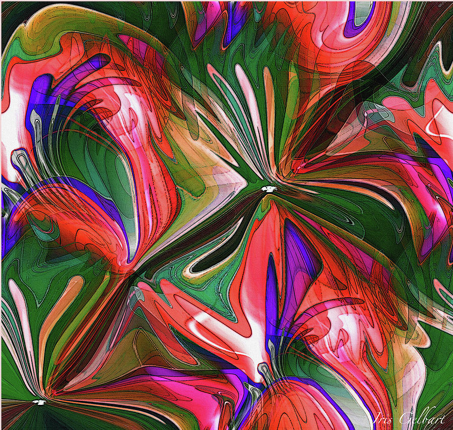 Abstract Blooms #2 Digital Art by Iris Gelbart