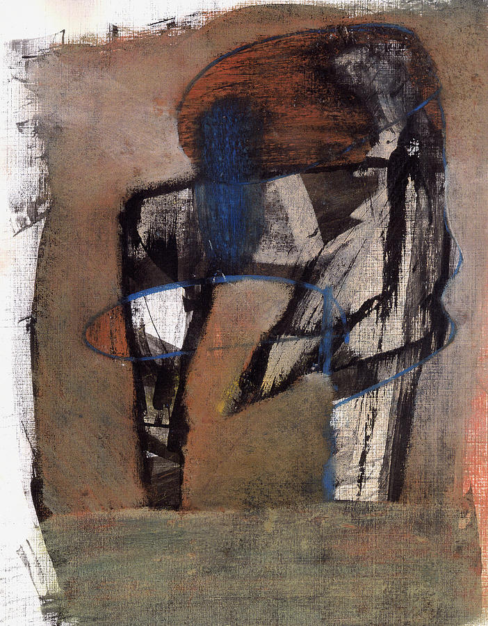 Abstract Figure in Landscape #2 Pastel by JC Armbruster