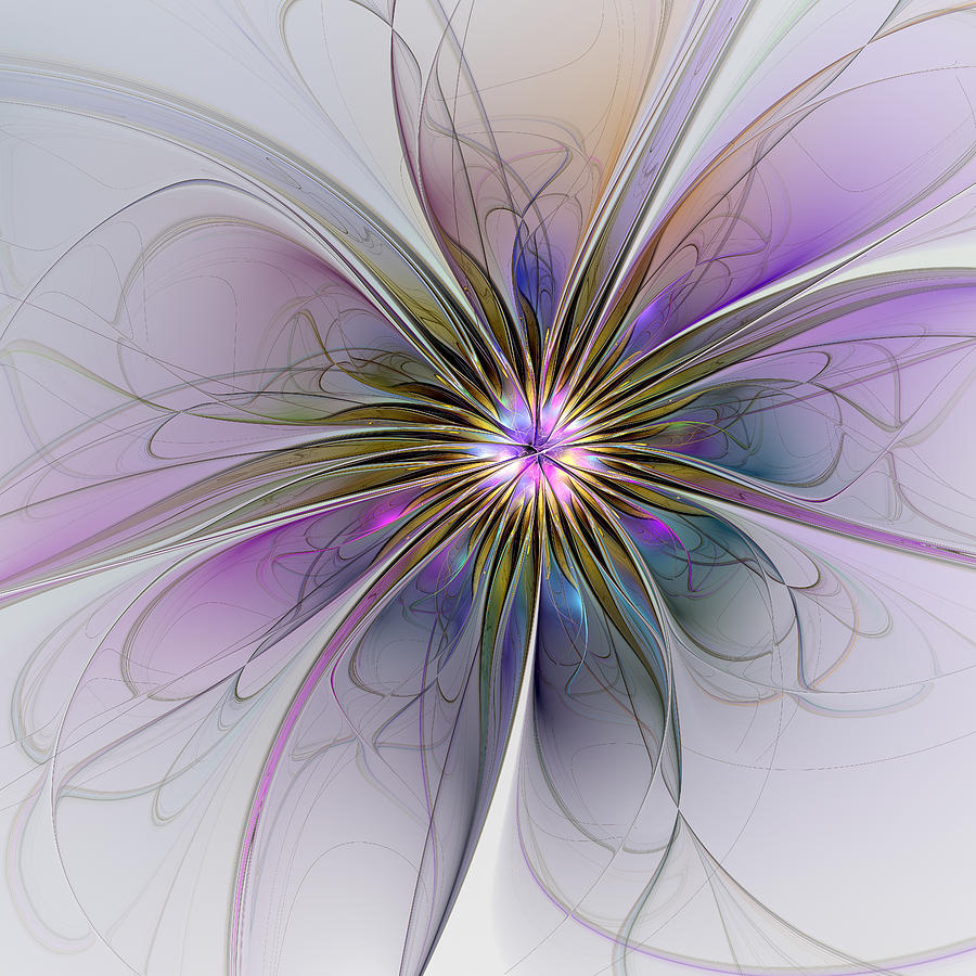 Abstract Flower #2 Digital Art by Gabiw Art