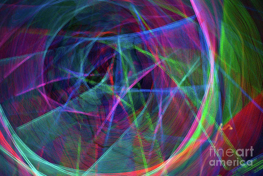 Abstract of colorful light in motion #2 Photograph by Anthony Totah
