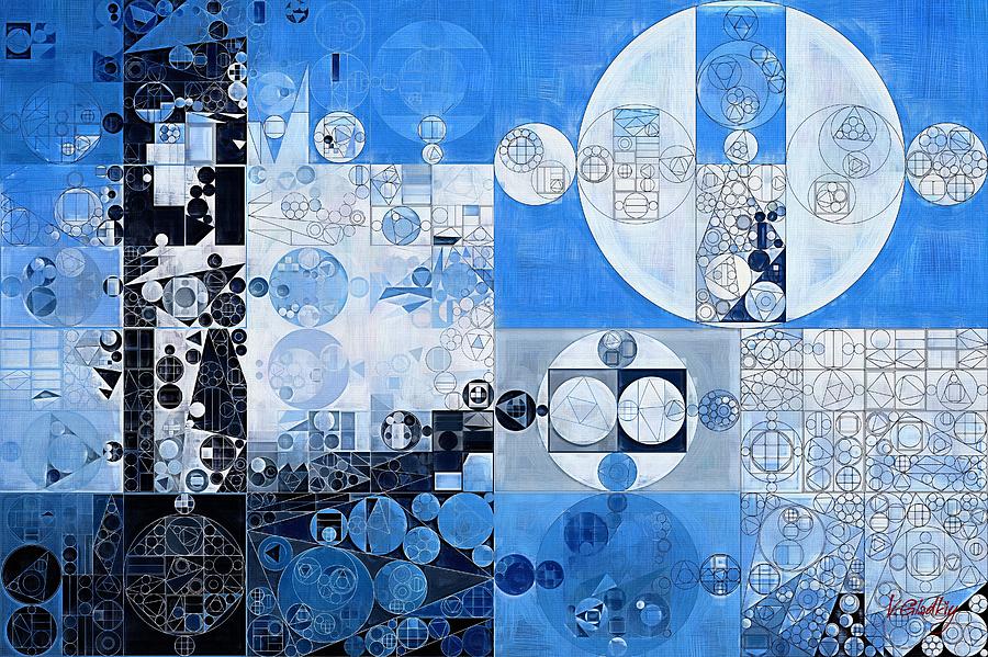 Paintbrush Still Life Digital Art - Abstract painting - Oxford blue #2 by Vitaliy Gladkiy
