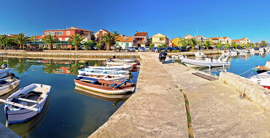 Adriatic village of Bibinje harbor and waterfront panoramic view #2 Photograph by Brch Photography