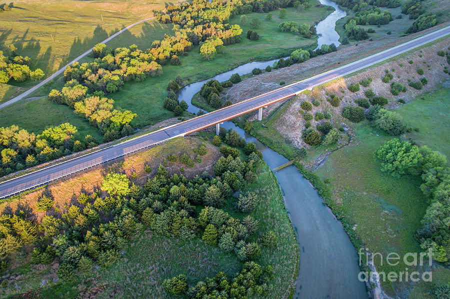 aerial view of Dismal River in Nebraska #2 Photograph by Marek Uliasz