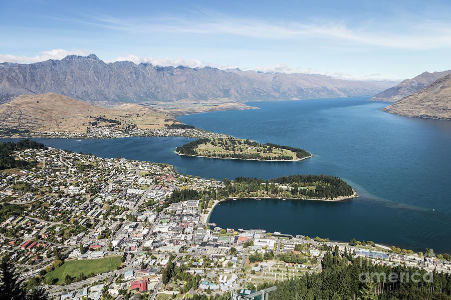 Aerial view of Queenstown in New Zealand #2 Photograph by Didier Marti