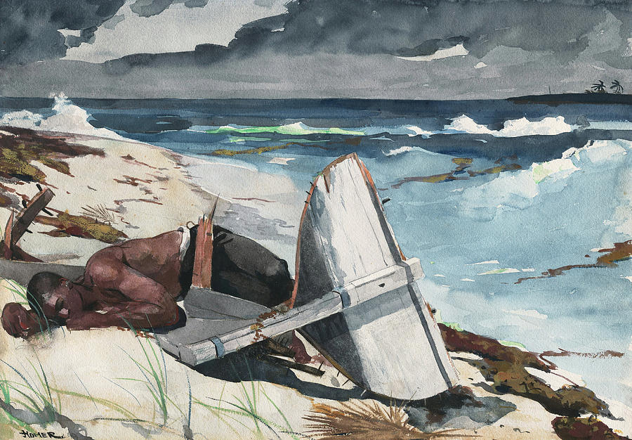 After the Hurricane, Bahamas Painting by Winslow Homer