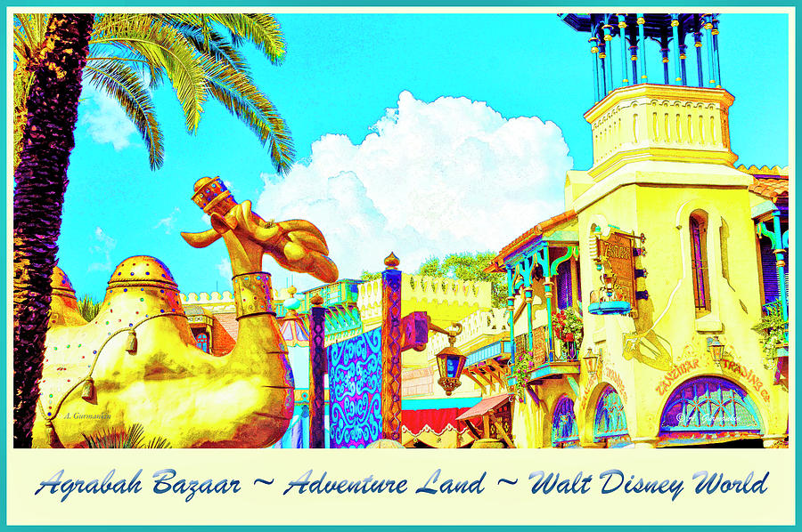 Agrabah Bazaar Adventure Land Walt Disney World #2 Digital Art by A Macarthur Gurmankin