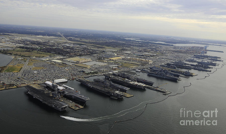 Aircraft Carriers In Port At Naval Photograph