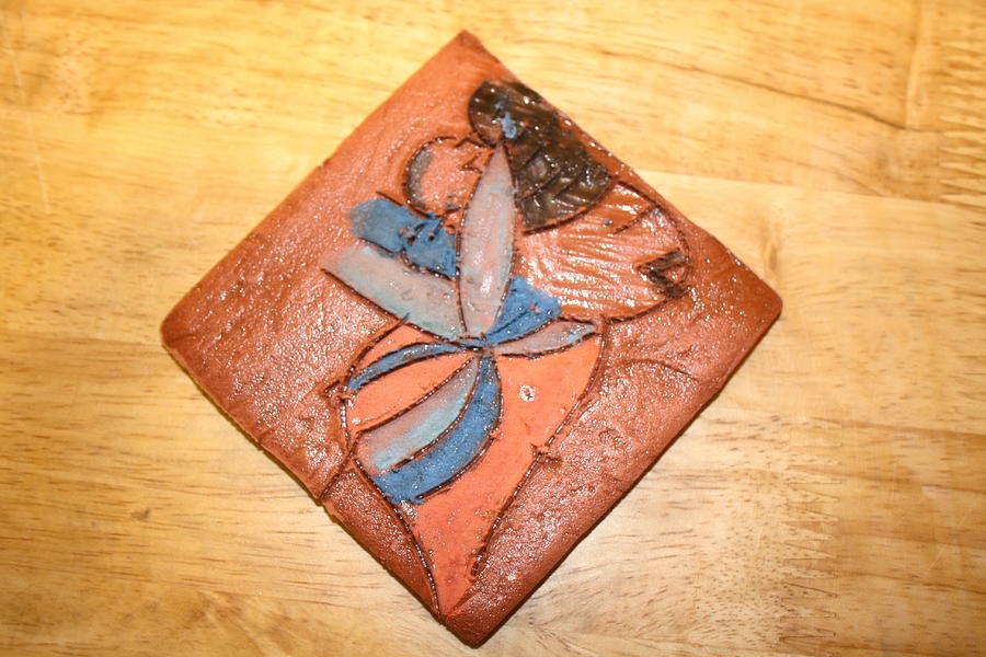 Akaweese - Tile #2 Ceramic Art by Gloria Ssali