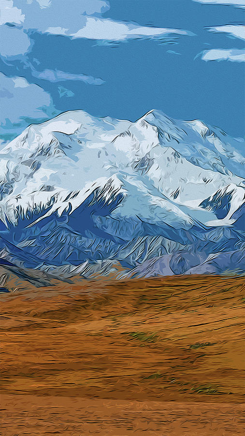 Alaska Denali National Park Landscape  #2 Painting by AM FineArtPrints