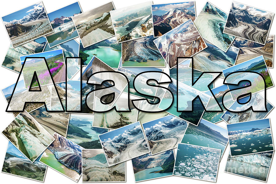 Alaska Glaciers collage #3 Photograph by Benny Marty