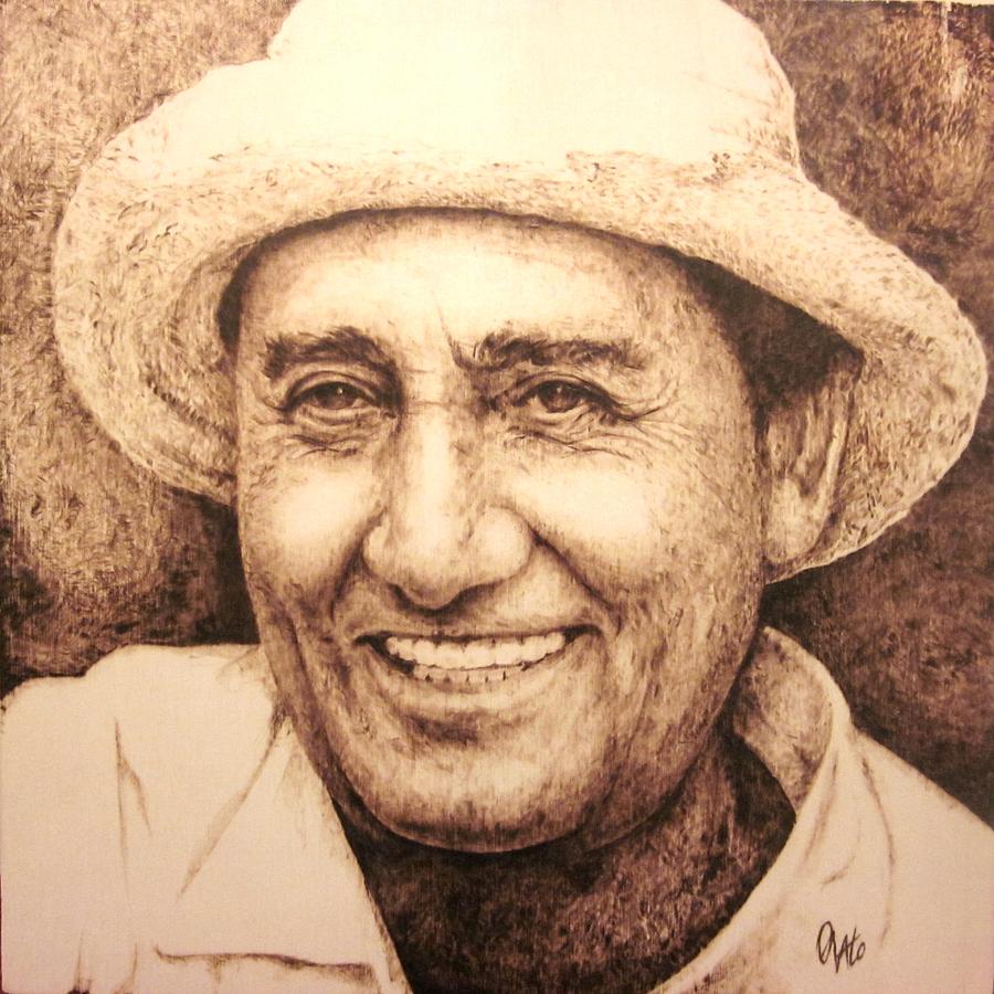 Alberto Sordi Pyrography by Andrea Cuvato - Pixels