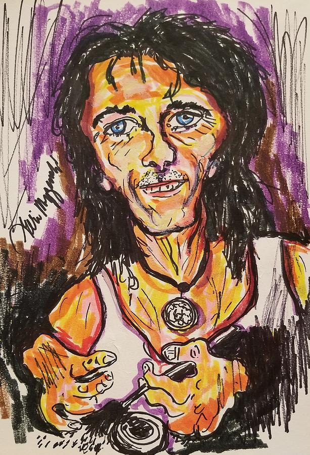Alice Cooper Painting - Alice Cooper #2 by Geraldine Myszenski