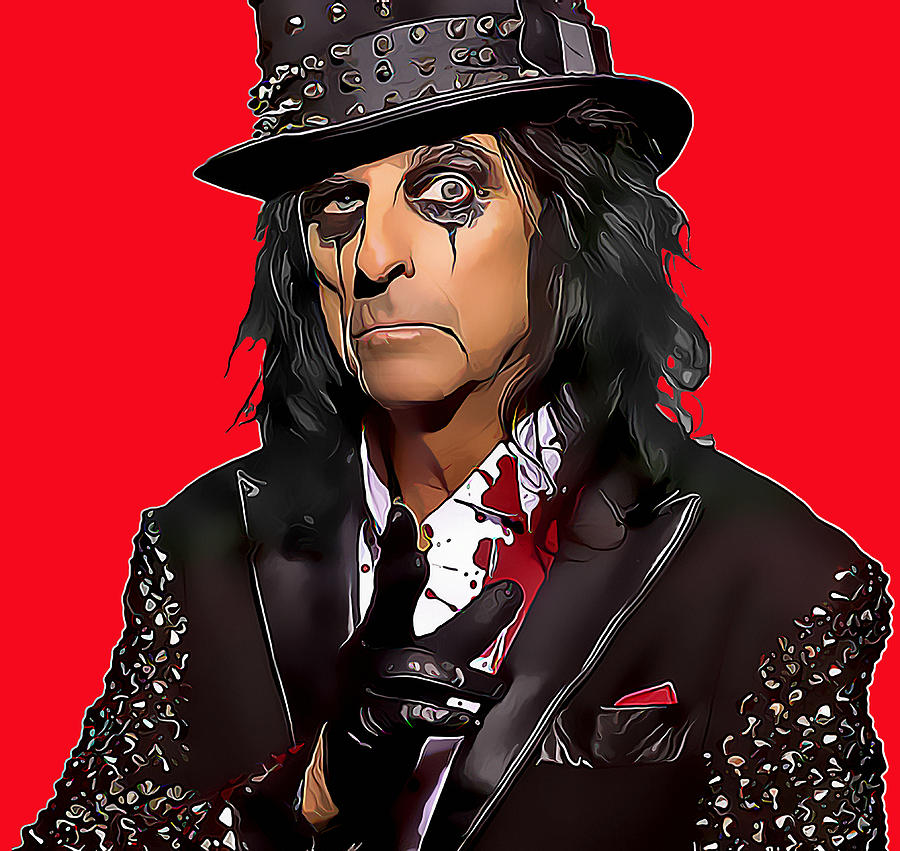 Alice Cooper #2 Mixed Media by Marvin Blaine