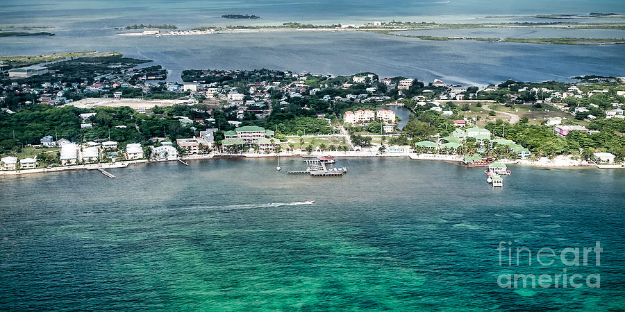 Ambergris Caye Aerial View #3 Photograph by Lawrence Burry
