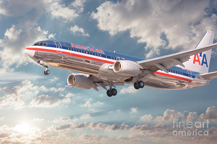 American Airlines Boeing 737 Digital Art by Airpower Art