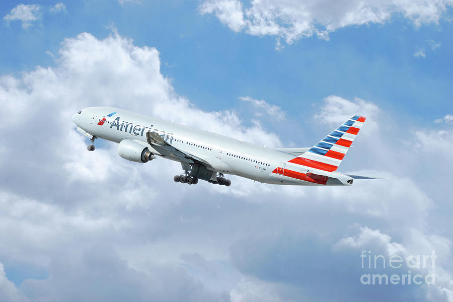 American Airlines Boeing 777 Digital Art by Airpower Art