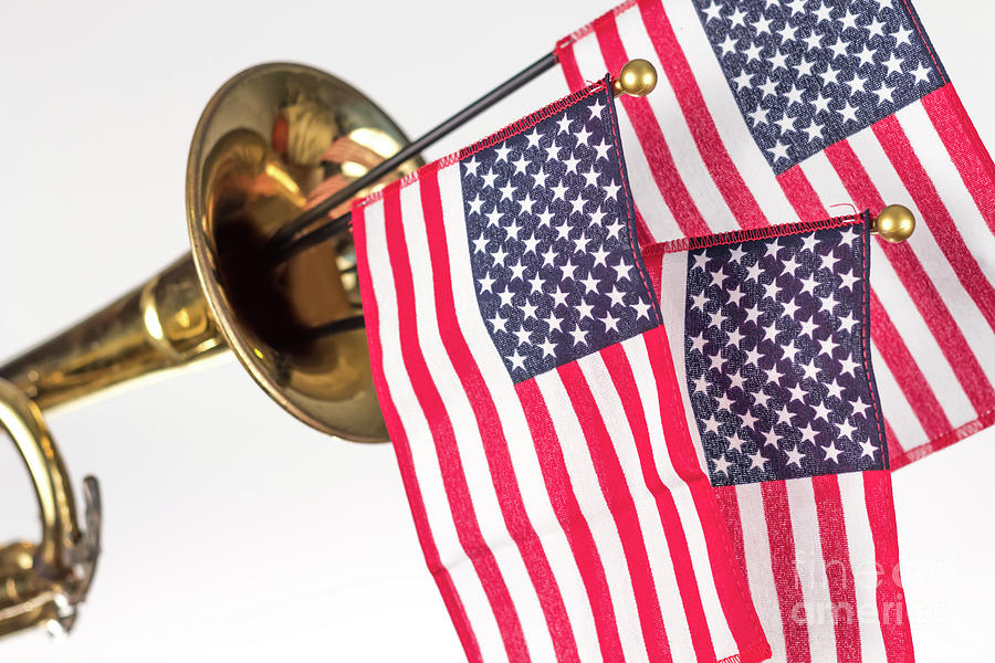 American Flag Trumpet Photograph by Ezume Images - Fine Art America