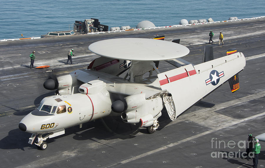 An E 2d Advanced Hawkeye Aboard Uss Photograph By Giovanni Colla