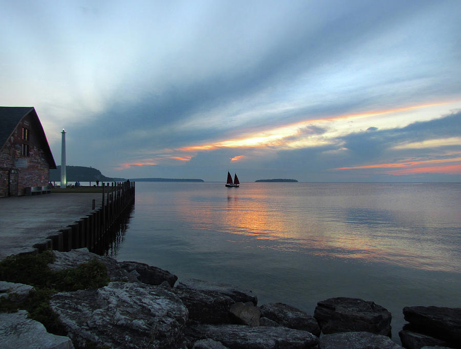 Anderson Dock Sunset Photograph by David T Wilkinson