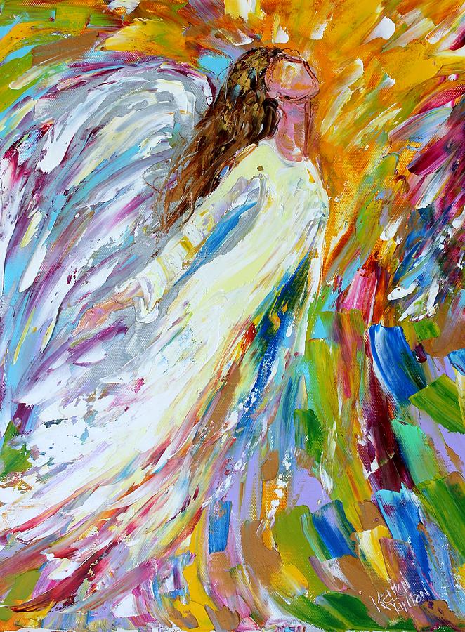 Angel Rising #3 Painting by Karen Tarlton