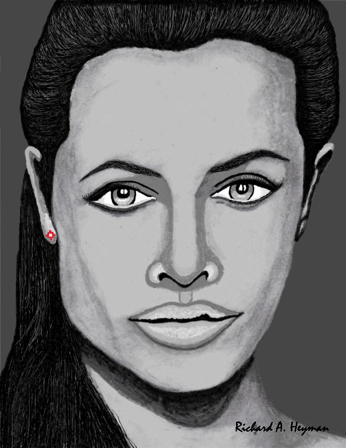 Angie Drawing By Richard Heyman 