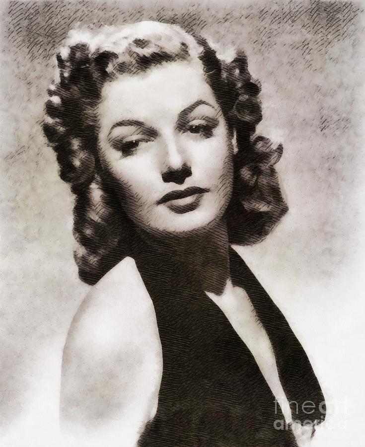 Hollywood Painting - Ann Sheridan, Vintage Hollywood Actress #2 by Esoterica Art Agency