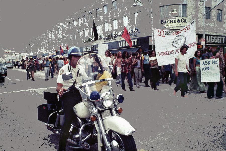 Anti-viet Nam War Protestors Democratic National  Convention Miami Beach Florida 1972-2016 #3 Photograph by David Lee Guss