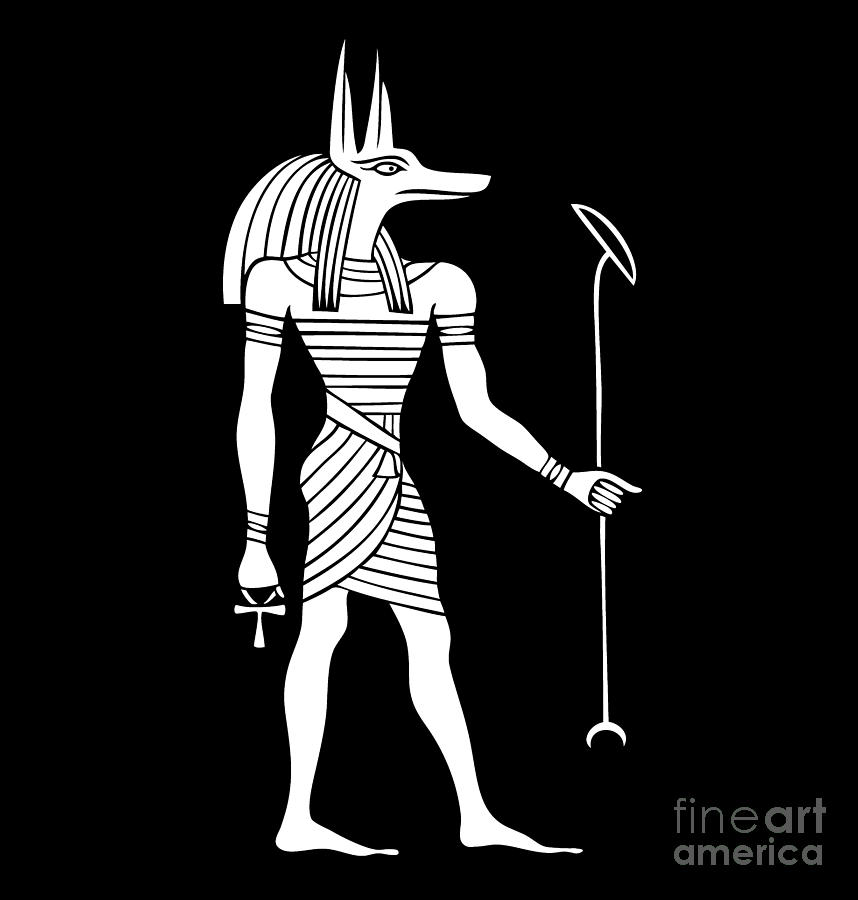 Anubis - God of ancient Egypt #2 Digital Art by Michal Boubin