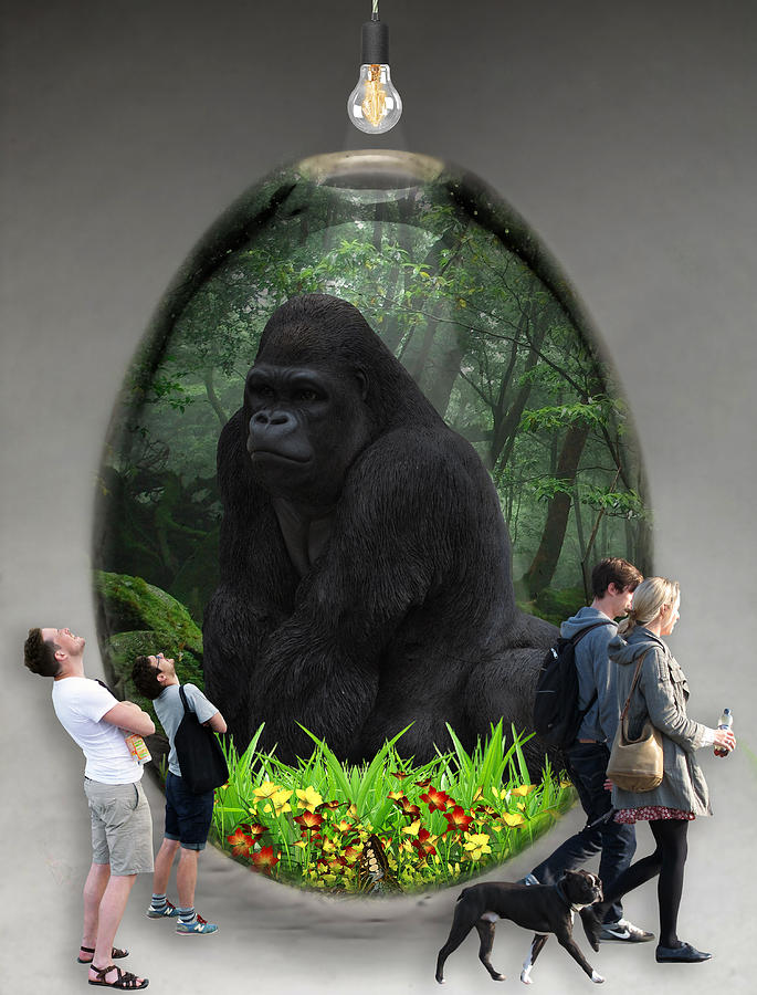 Ape Gorilla Art #2 Mixed Media by Marvin Blaine