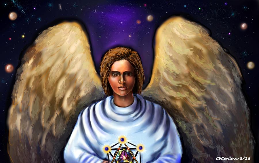 Archangel Metatron- Digital Art by Carmen Cordova