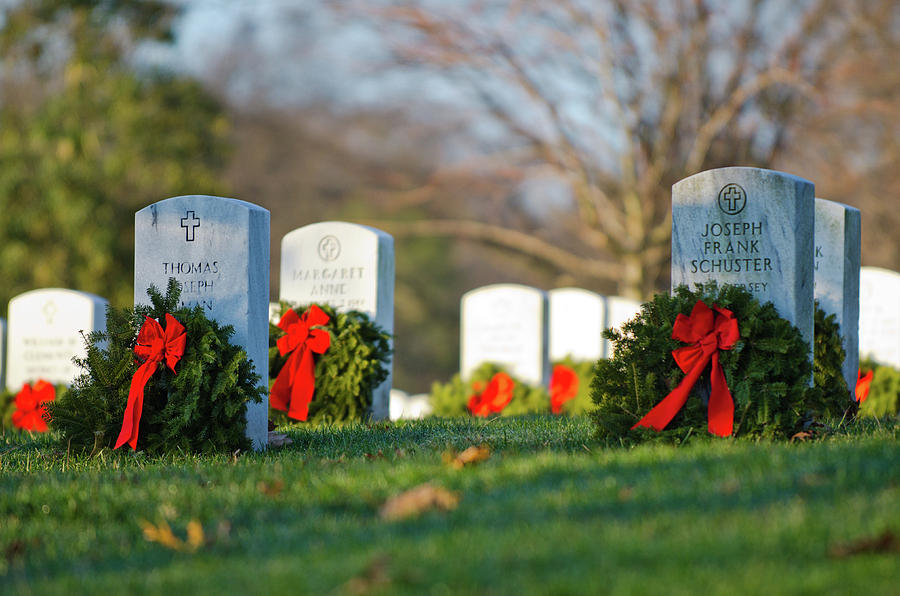 Christmas Photograph - Arlington National Cemetery at Christmas #2 by Craig Fildes
