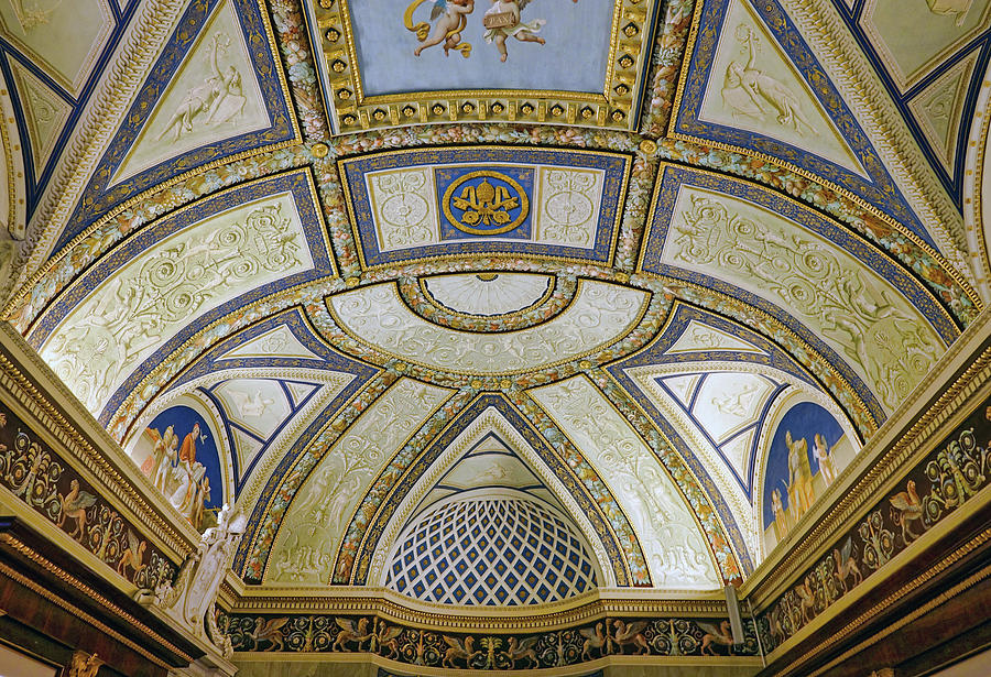 Artistic Ceilings Within The Vatican Museums In The Vatican City Photograph by Rick Rosenshein