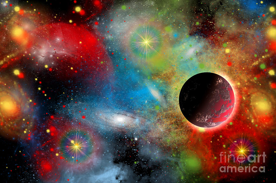 Artists Concept Of A Cosmic Fantasy Framed Print by Mark Stevenson - Fine  Art America