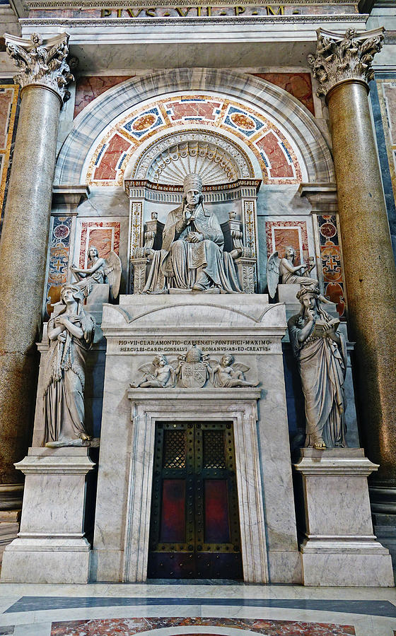 Artwork Within St. Peters Basilica At The Vatican #2 Photograph by Rick Rosenshein