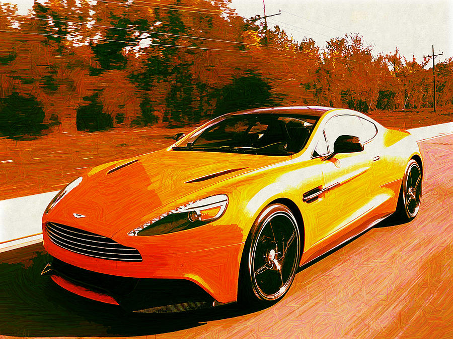 Aston Martin Vanquish Digital Art by Lora Battle | Fine Art America