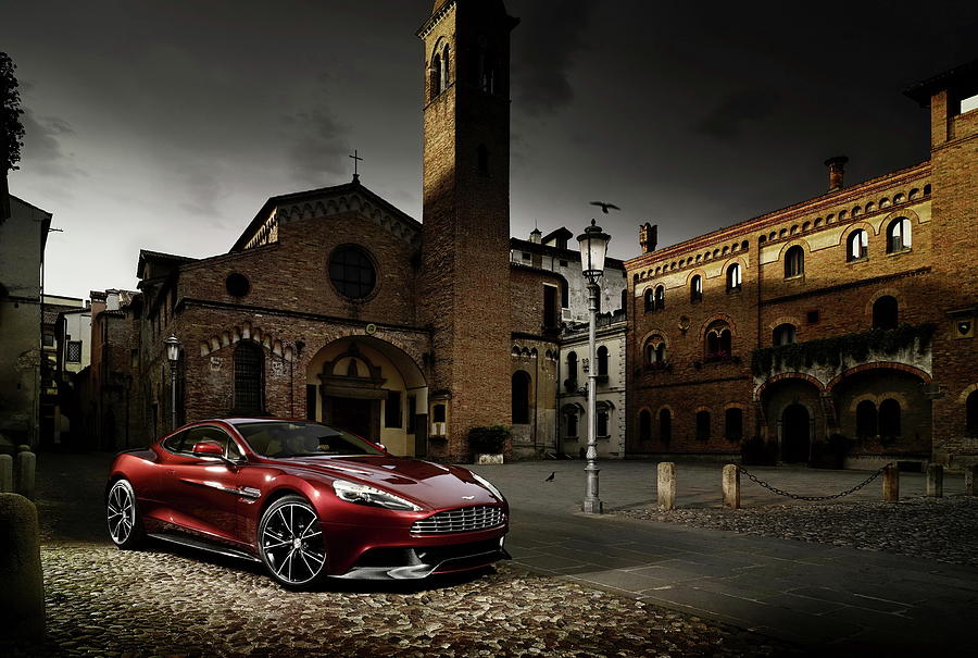 Architecture Digital Art - Aston Martin Vanquish #2 by Super Lovely