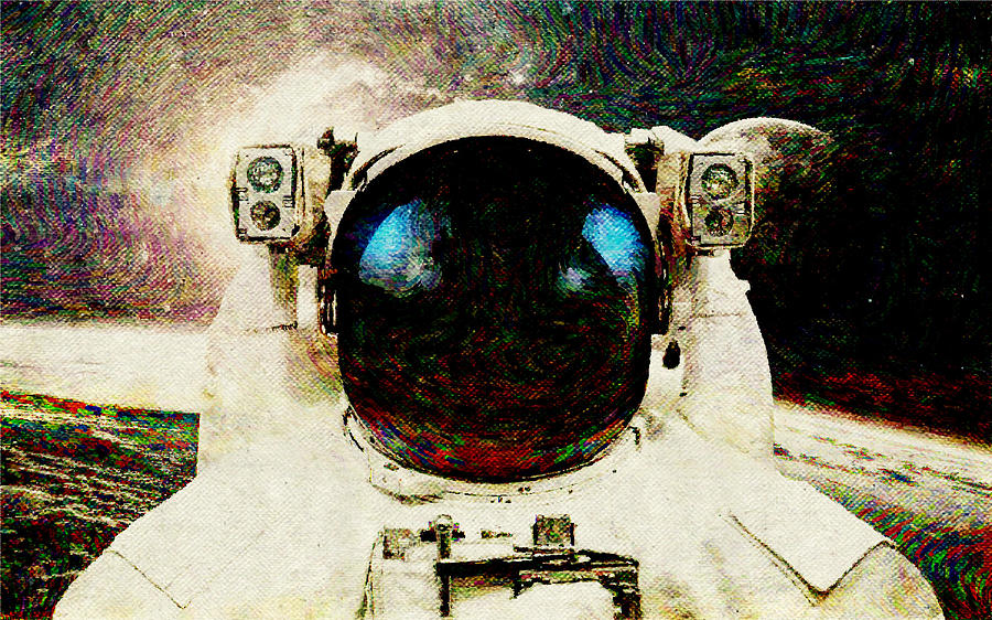 Astronaut Digital Art - Astronaut #2 by Lora Battle