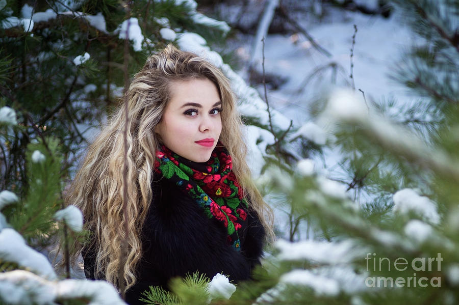 Attractive young irl on the snow outdoor Photograph by Oleksandr Masnyi ...