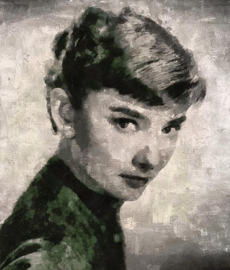 Hollywood Painting - Audrey Hepburn Hollywood Actress #7 by Esoterica Art Agency