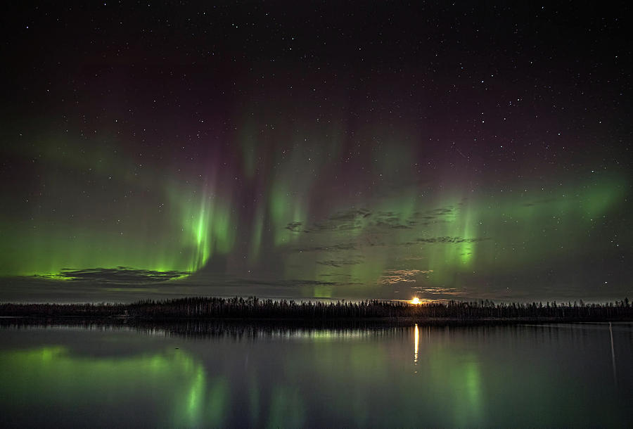 Aurora at the Lake by Ronald Lafleur Aurora at the Lake by Ronald Lafleur