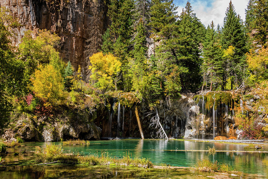 Waterfall Photograph - Autumn At Hanging Lake Waterfall - Glenwood Canyon Colorado #2 by Brian Harig