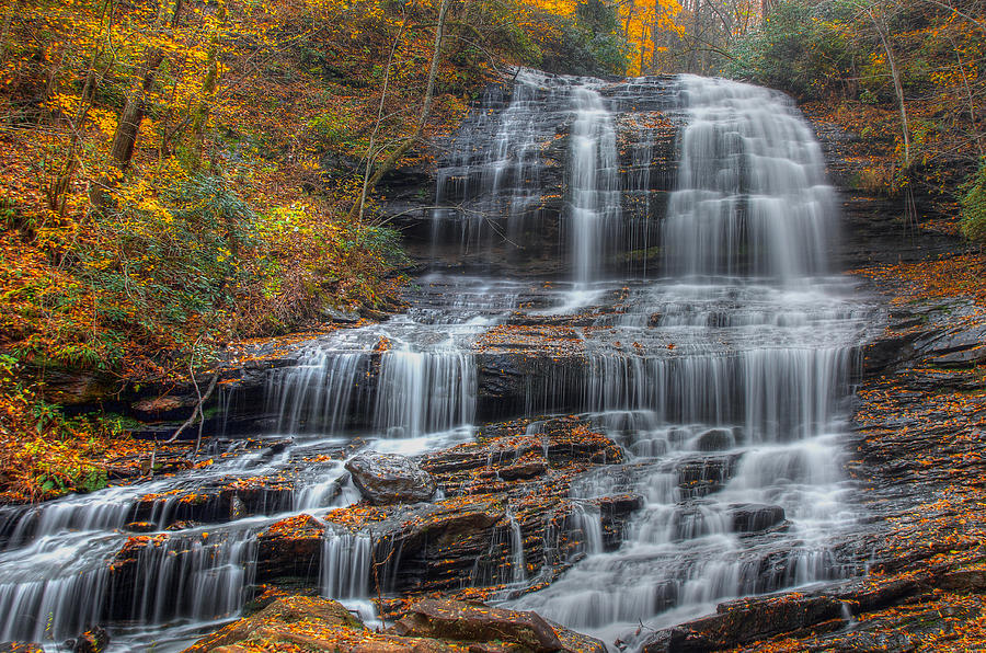 Autumn Waterfall #2 Photograph by Blaine Owens
