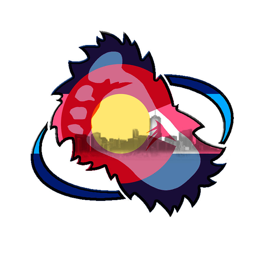 Avalanche Foot Logo with Colorado Flag #2 Digital Art by Becca Buecher