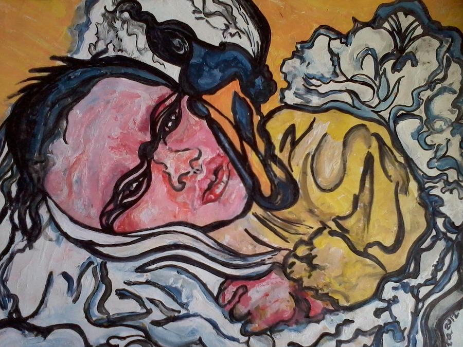 Baby Drew #2 Painting by Greta Gnatek Redzko