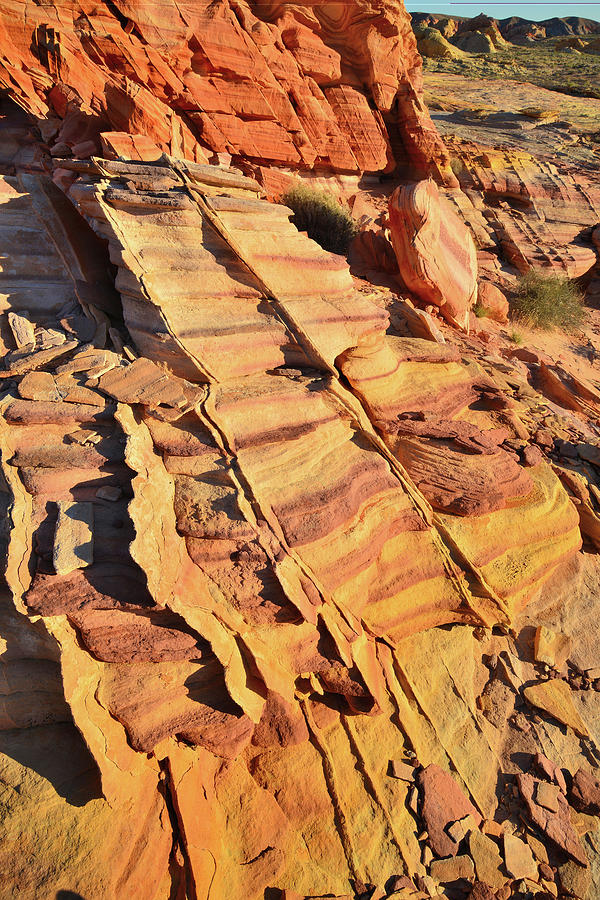 Bands of Color in Valley of Fire #2 Photograph by Ray Mathis